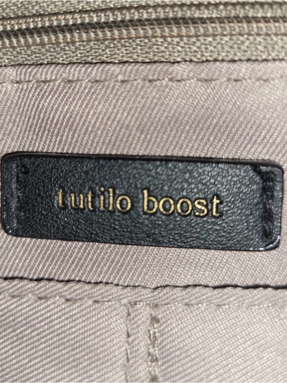 Tutilo Boost Backpack Black Nylon Vegan Leather Trim Laptop Bag - Picture 2 of 16